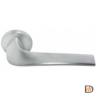 Ручка дверная COMETA R5 CSA раздельная на розетке, цвет матовый хром, ЦАМ