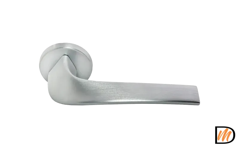 Ручка дверная COMETA R5 CSA раздельная на розетке, цвет матовый хром, ЦАМ