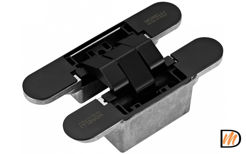 Петля скрытая HH-16 B врезная с 3D-регулировкой вес полотна до 40 кг, цвет черный