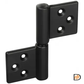 Петля карточная универсальная CH-R 85X82 B, без врезки, цвет черный