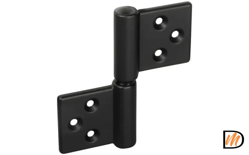 Петля карточная универсальная CH-R 85X82 B, без врезки, цвет черный