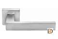 Ручка дверная HORIZONT S5 CSA раздельная на квадратной розетке, цвет мат.хром, ЦАМ