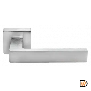 Ручка дверная HORIZONT S5 CSA раздельная на квадратной розетке, цвет мат.хром, ЦАМ