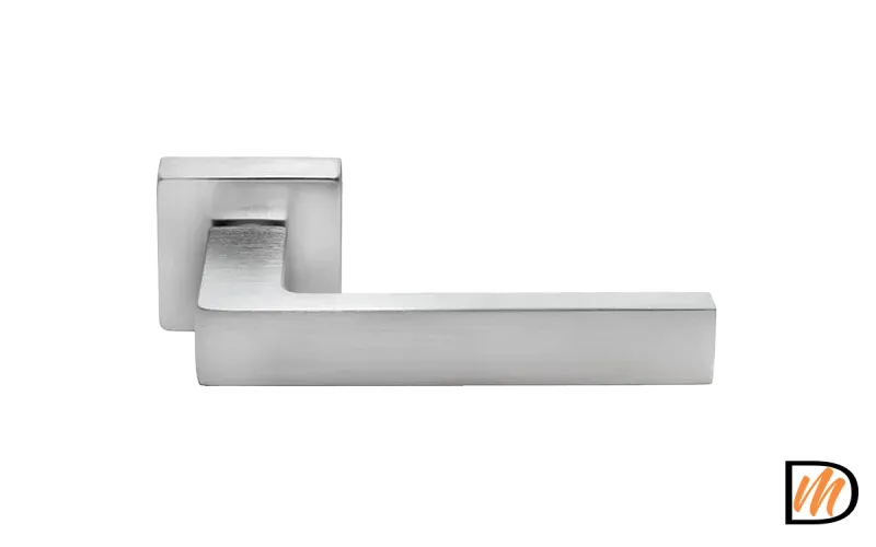 Ручка дверная HORIZONT S5 CSA раздельная на квадратной розетке, цвет мат.хром, ЦАМ