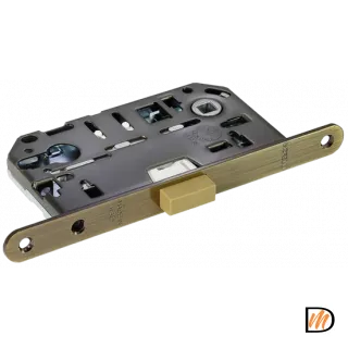 Замок межкомнатный IM L MAB NP под цилиндр, магнитный, цвет античная бронза