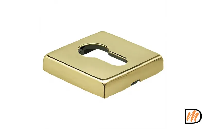 Накладка на евроцилиндр LUX-KH-S5 OTL квадратная, цвет золото