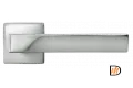 Ручка дверная FIORD S5 CSA раздельная на квадратной розетке 7 мм, цвет мат.хром, ЦАМ
