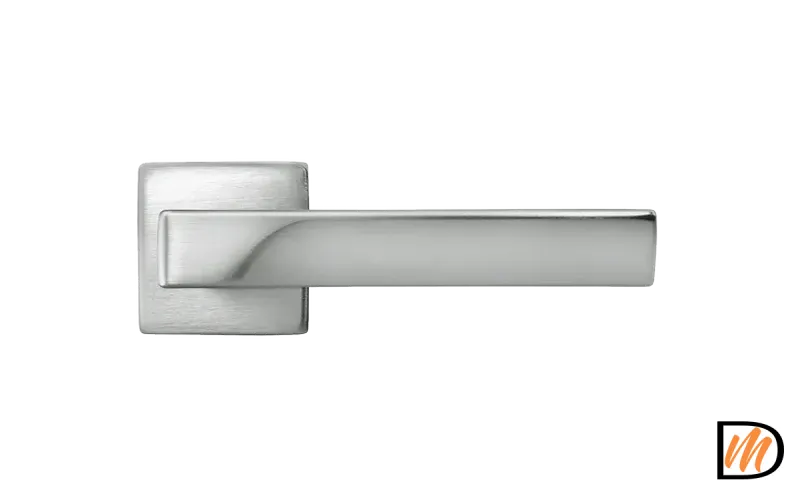 Ручка дверная FIORD S5 CSA раздельная на квадратной розетке 7 мм, цвет мат.хром, ЦАМ