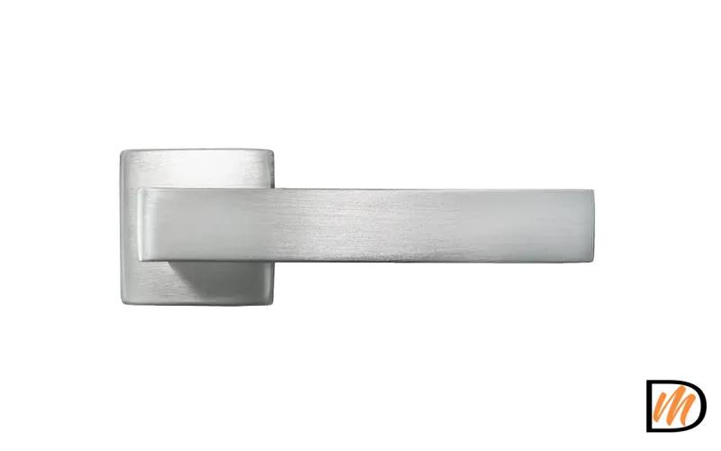 Ручка дверная HORIZONT S5 CSA раздельная на квадратной розетке, цвет мат.хром, ЦАМ