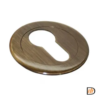 Накладка на замок LUX-KH CAFFE круглая под евроцилиндр, цвет кофе