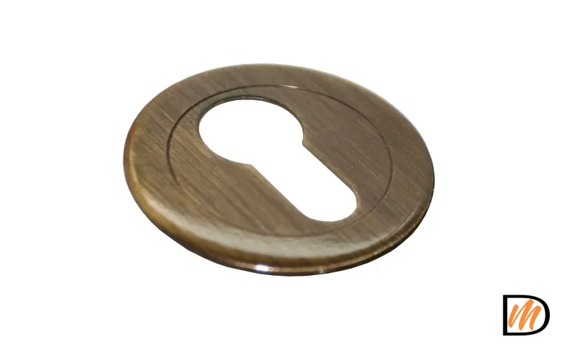 Накладка на замок LUX-KH CAFFE круглая под евроцилиндр, цвет кофе