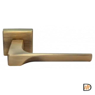 Ручка дверная FIORD S5 CAFFE раздельная на квадратном основании, цвет кофе, ЦАМ