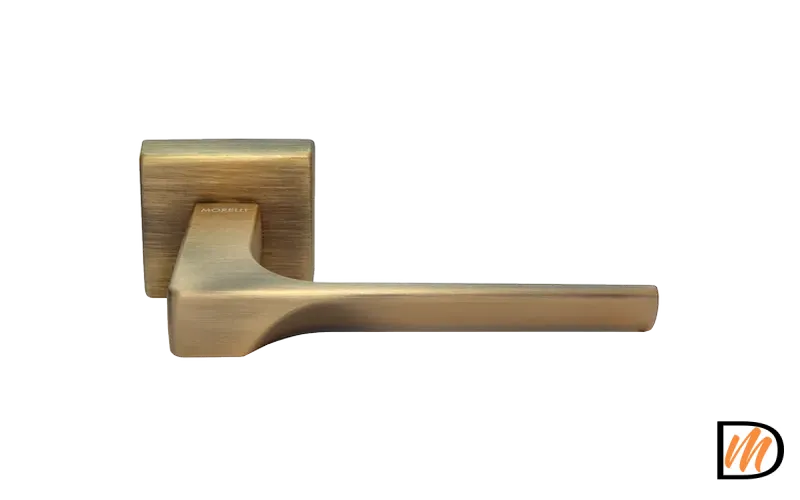 Ручка дверная FIORD S5 CAFFE раздельная на квадратном основании, цвет кофе, ЦАМ