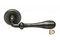 Ручка дверная MARY CC-2 FEA раздельная на круглой розетке, цвет состаренное серебро, латунь