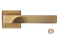 Ручка дверная FIORD S5 CAFFE раздельная на квадратном основании, цвет кофе, ЦАМ