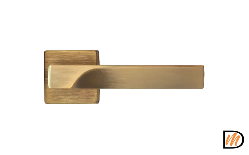 Ручка дверная FIORD S5 CAFFE раздельная на квадратном основании, цвет кофе, ЦАМ