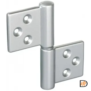 Петля универсальная карточная CH-R 85X82 SC, без врезки, цвет хром матовый