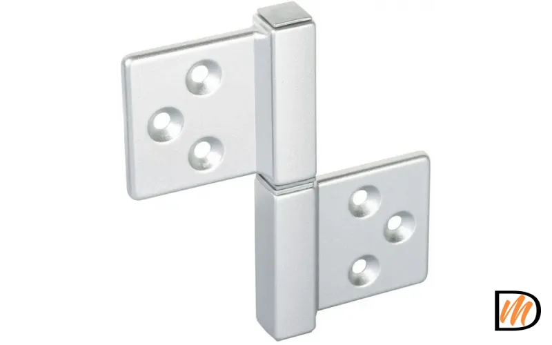 Петля универсальная карточная CH-S 85X82 SC, без врезки, цвет матовый хром, ЦАМ