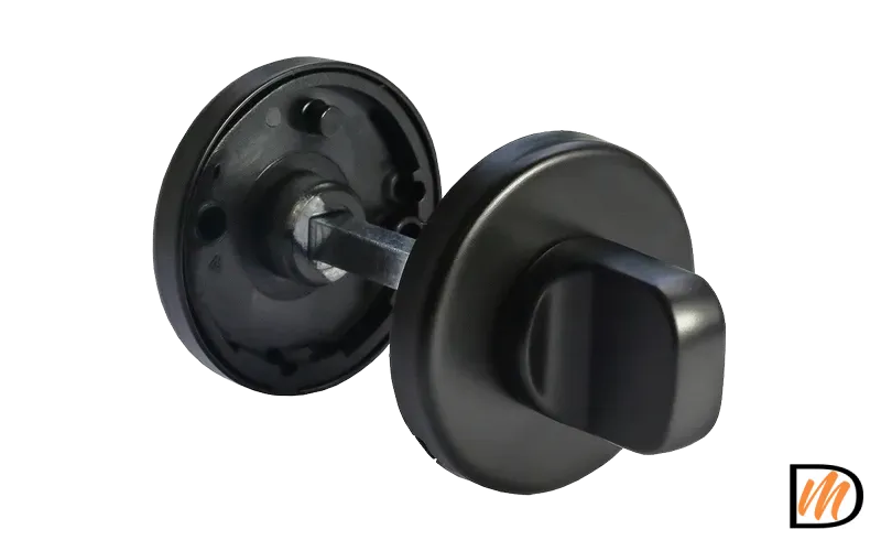 Завертка сантехническая LUX-WC-R5 NERO круглая цвет черный