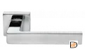 Ручка дверная HORIZONT S5 CRO раздельная на квадратной розетке, цвет хром, ЦАМ