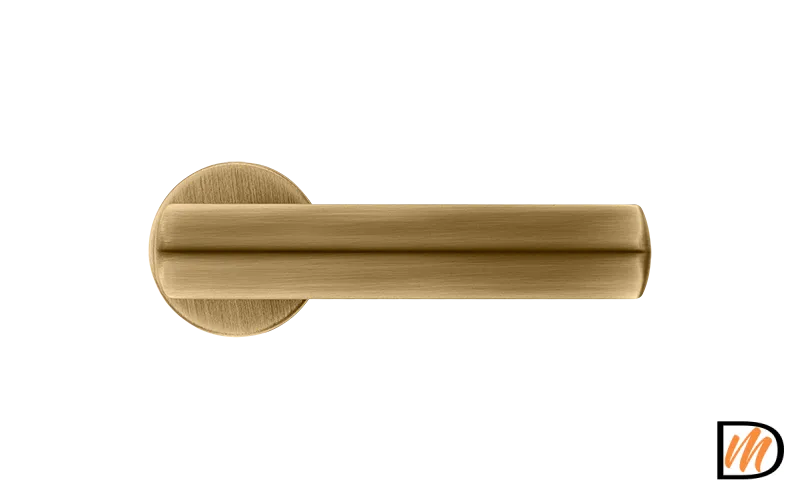 Ручка дверная PANATHENAIC R5 CAFFE раздельная на круглой розетке, цвет кофе, ЦАМ