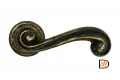 Ручка дверная PLAZA CC-1 OBA раздельная на круглой розетке цвет античная бронза, латунь