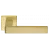Ручка дверная HORIZONT S5 OSA раздельная на квадратной розетке 7 мм, цвет матовое золото, латунь
