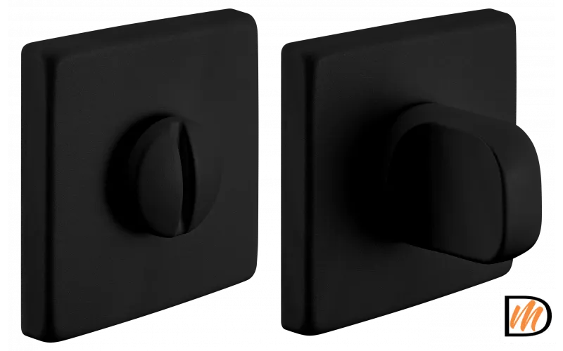 Завертка сантехническа LUX-WC-S5 NERO на квадратной розетке цвет черный