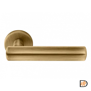 Ручка дверная PANATHENAIC R5 CAFFE раздельная на круглой розетке, цвет кофе, ЦАМ