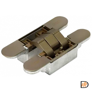 Петля скрытая HH-16 AB врезная с 3D-регулировкой вес полотна до 40 кг, цвет античная бронза