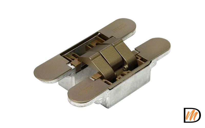 Петля скрытая HH-16 AB врезная с 3D-регулировкой вес полотна до 40 кг, цвет античная бронза