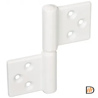 Петля карточная CH-R 85X82 W, без врезки, цвет белый, ЦАМ