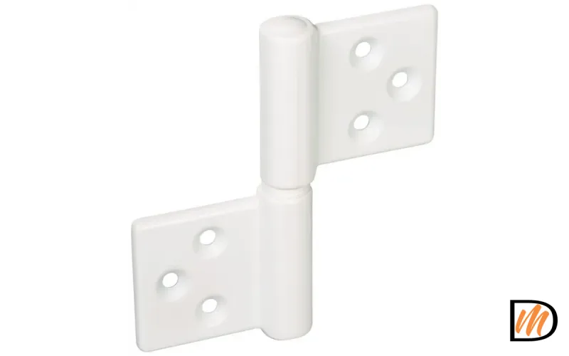 Петля карточная CH-R 85X82 W, без врезки, цвет белый, ЦАМ