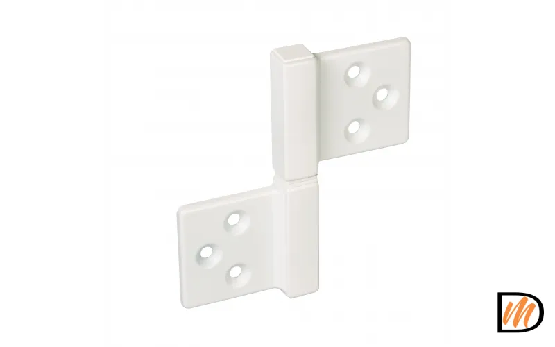 Петля карточная универсальная CH-S 85X82 W, без врезки, цвет белый