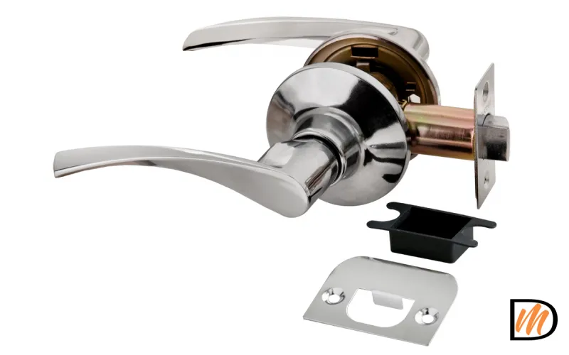 HK-02 PC, ручка нажимная, комплект с механизмом без фиксатора, цвет - хром