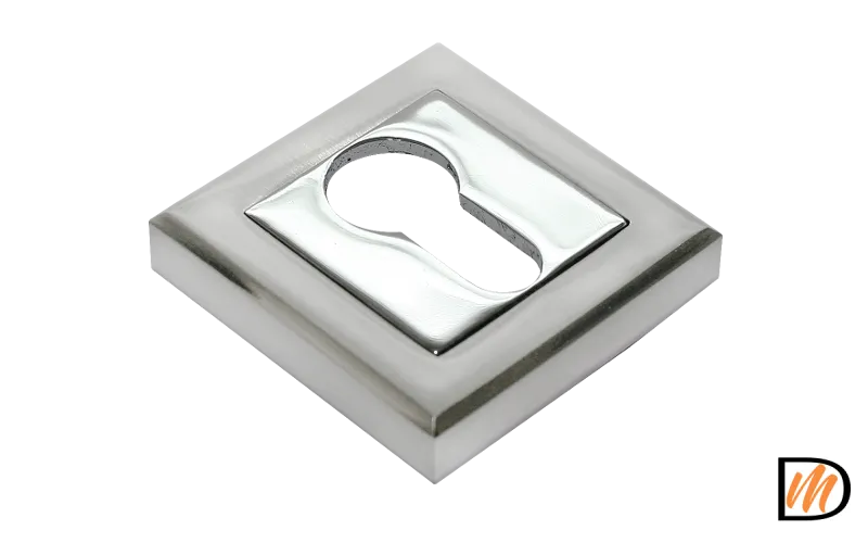 Накладка на евроцилиндр RAP KH-S SN/CP, цвет - бел. никель/хром