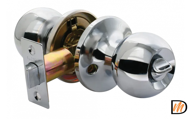 HK-01 WC PC, ручка-шар, комплект с механизмом фиксатор WС, цвет - хром