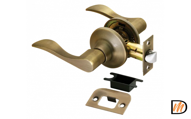 HK-03 MAB, ручка нажимная, комплект с механизмом без фиксатора, цвет - мат. античная бронза