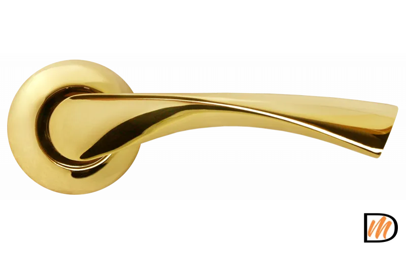 RAP 1 PG, ручка дверная на круглой розетке 10 мм, цвет - золото