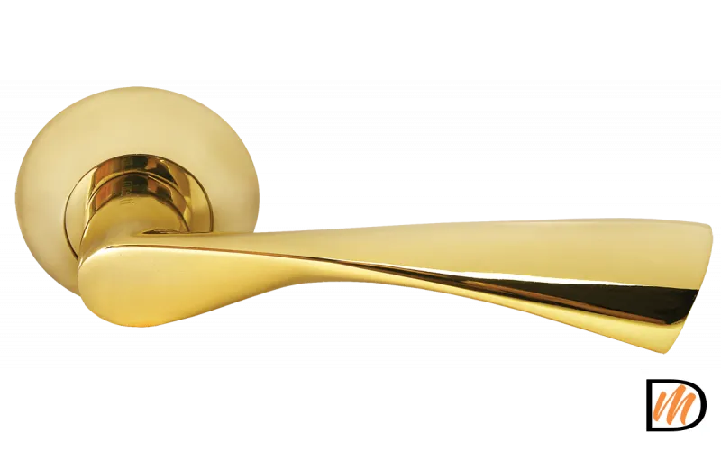 RAP 1 PG, ручка дверная на круглой розетке 10 мм, цвет - золото