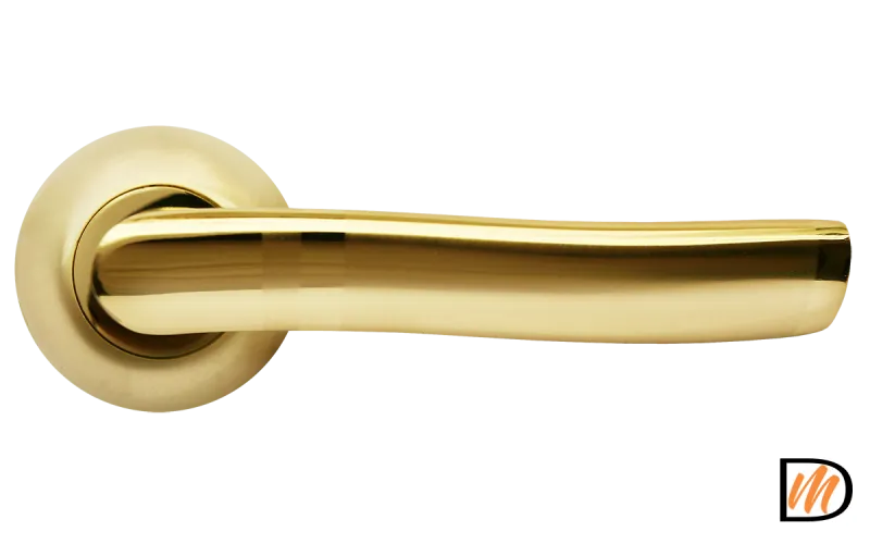 RAP 3 SG/GP, ручка дверная на круглой розетке 10 мм, цвет - мат.золото/золото