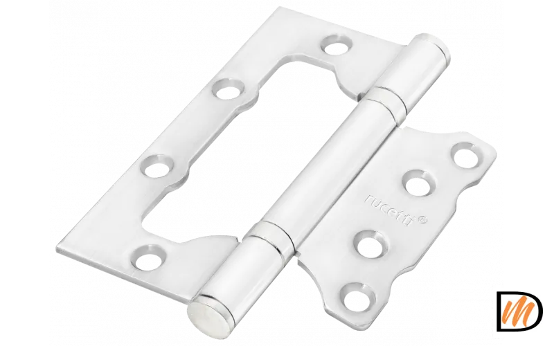 RFH-100*75*2,5 W, петля стальная без врезки, цвет - белый