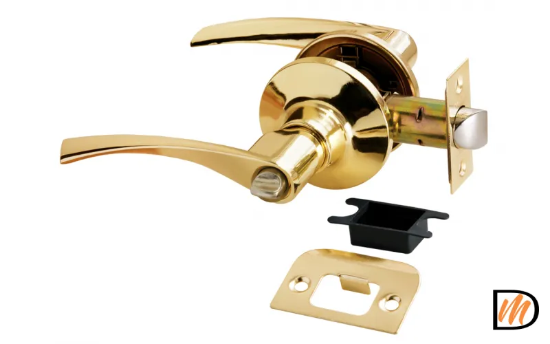 HK-02 WC PG, ручка нажимная, комплект с механизмом фиксатор WC, цвет - золото