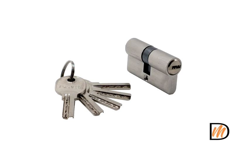 HS R60C SN, ключевой цилиндр высокой секретности (60мм), цвет - матовый никель