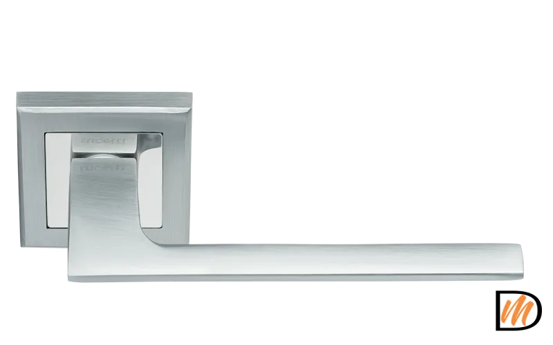 RAP 21-S SC/CP, ручка дверная на квадратной розетке 10 мм, цвет - мат.хром/хром