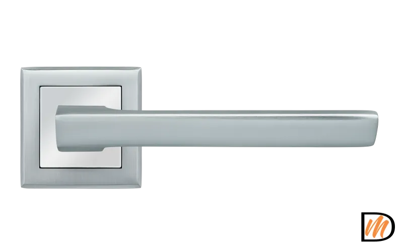 RAP 21-S SC/CP, ручка дверная на квадратной розетке 10 мм, цвет - мат.хром/хром