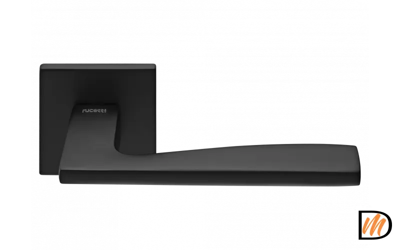 RAP 28 SLIM-S BL, ручка дверная на квадратной розетке 6 мм, цвет - черный