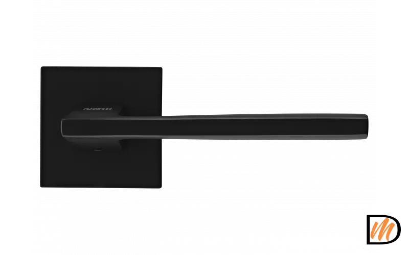 RAP 28 SLIM-S BL, ручка дверная на квадратной розетке 6 мм, цвет - черный