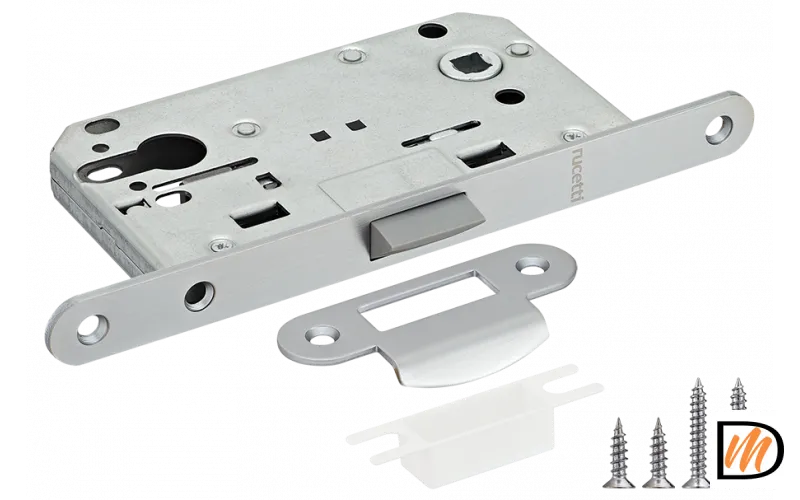 RP1885 SC, защелка бесшумная под цилиндр, цвет - мат. хром