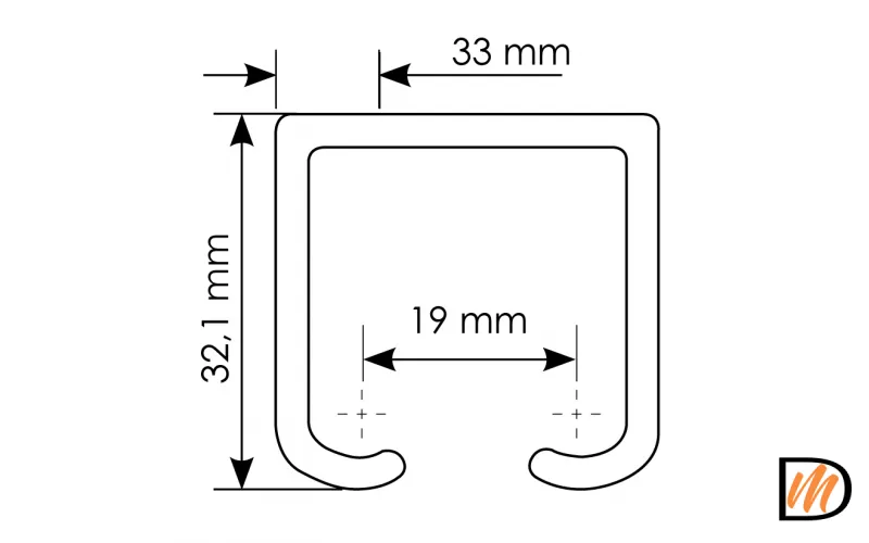 TRACK 2M, направляющая 2м
